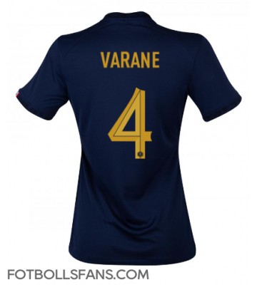 Frankrike Raphael Varane #4 Replika Hemmatröja Damer VM 2022 Kortärmad